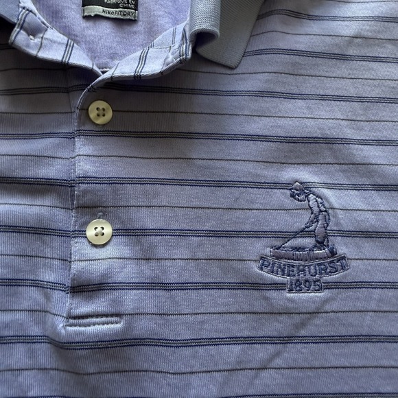 Tiger Woods Nike Dri-Fit Golf Polo Shirt Mens Large Pinehurst 1895 Embroidered - Picture 4 of 9